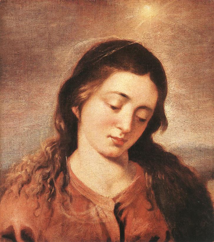 Fragment with the Head of the Virgin - Alonso Cano