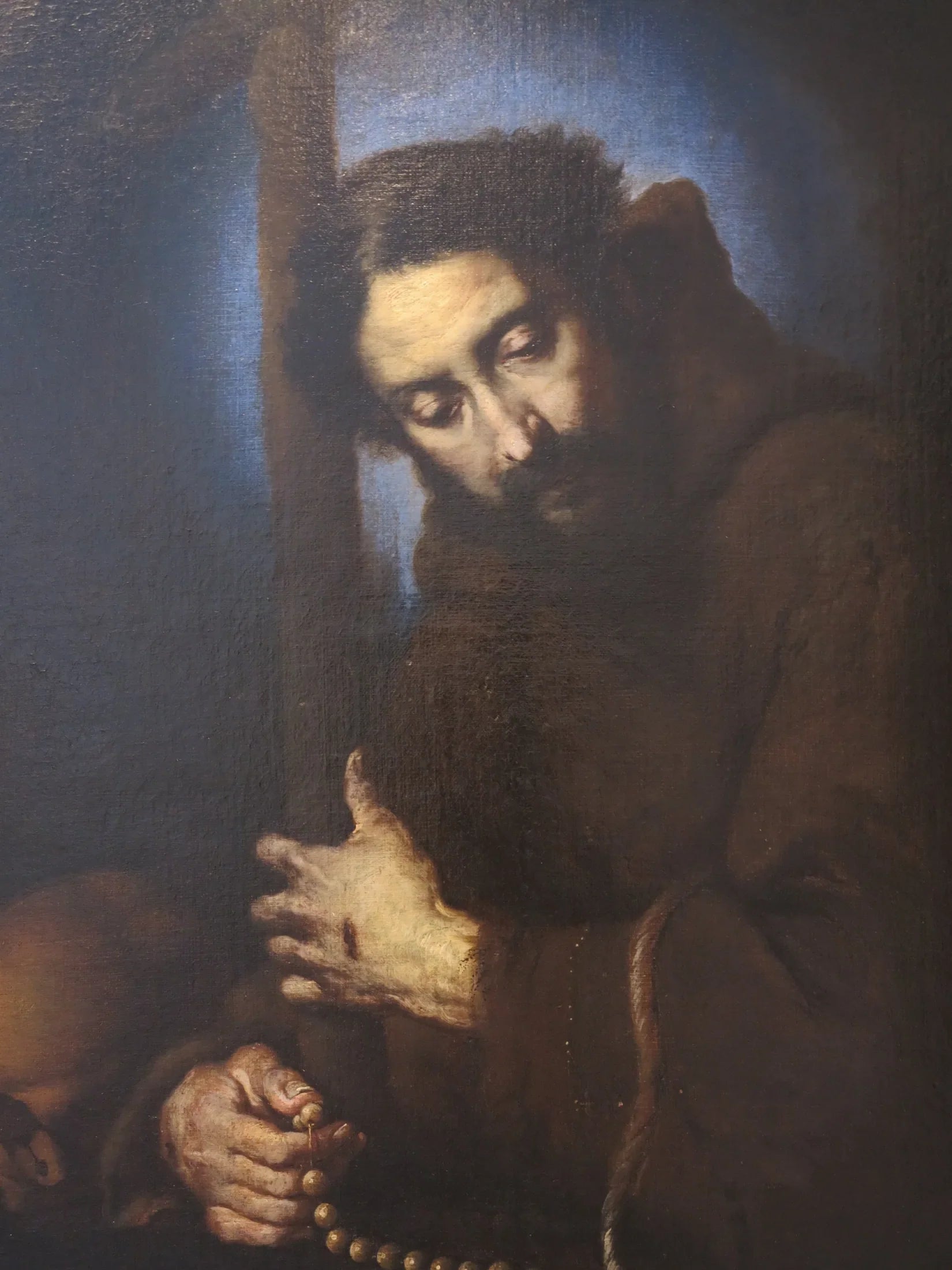 François d'Assise embrassant la Croix - Bernardo Strozzi image 1 copie de tableau peinte à la main