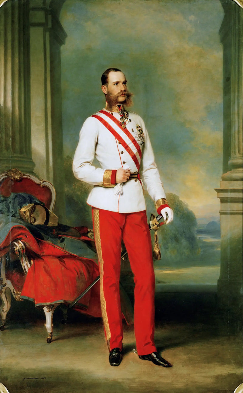 François-Joseph I, Emperor of Austria, wearing a marshal's uniform with the Grand Star of the Military Order of Maria Theresa - Franz Xaver Winterhalter