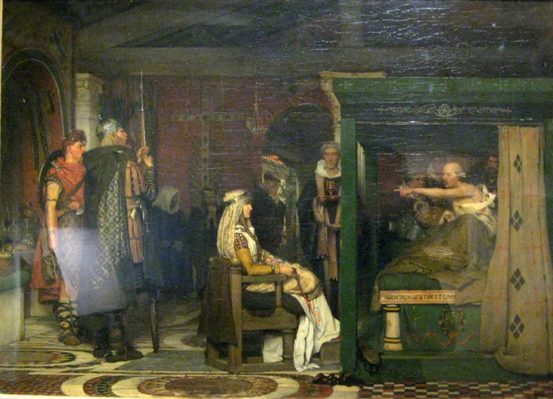 Frédégonde visiting Prétextat on her deathbed - Lawrence Alma-Tadema