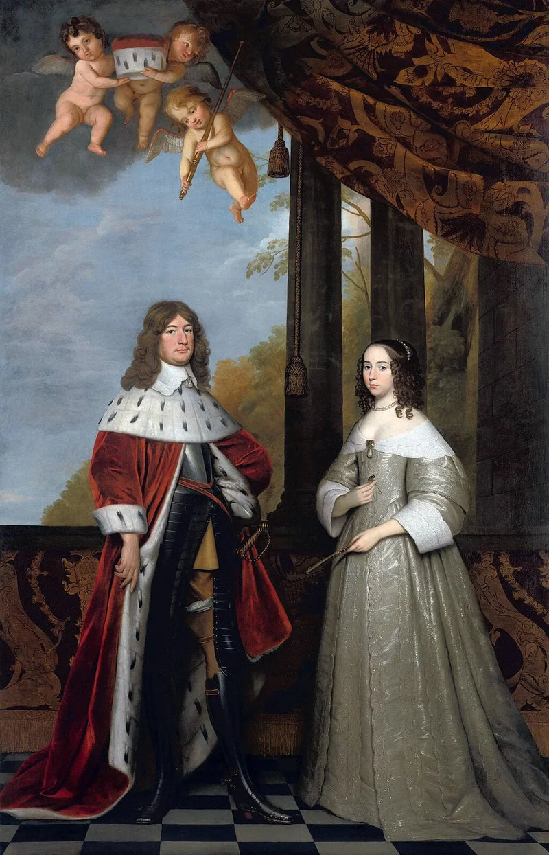 Frederick William (1620-1688), Elector of Brandenburg, and his wife Louise-Henriette (1627-1667), Countess of Orange-Nassau - Gerrit van Honthorst