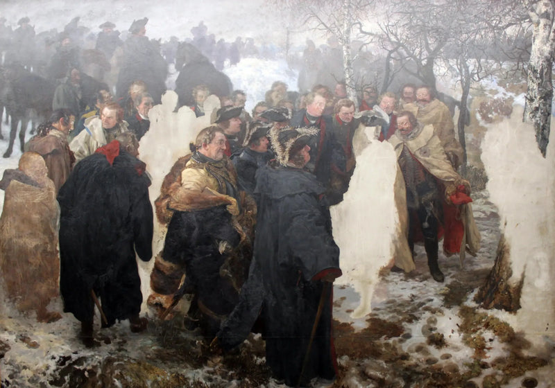 Frederick the Great addresses his generals before the Battle of Leuthen in 1757 - Adolph von Menzel