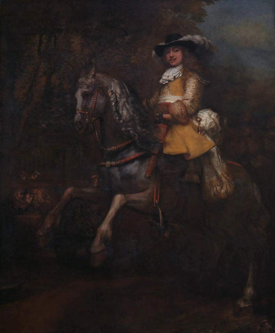 Frédéric Rihel on Horseback - Rembrandt