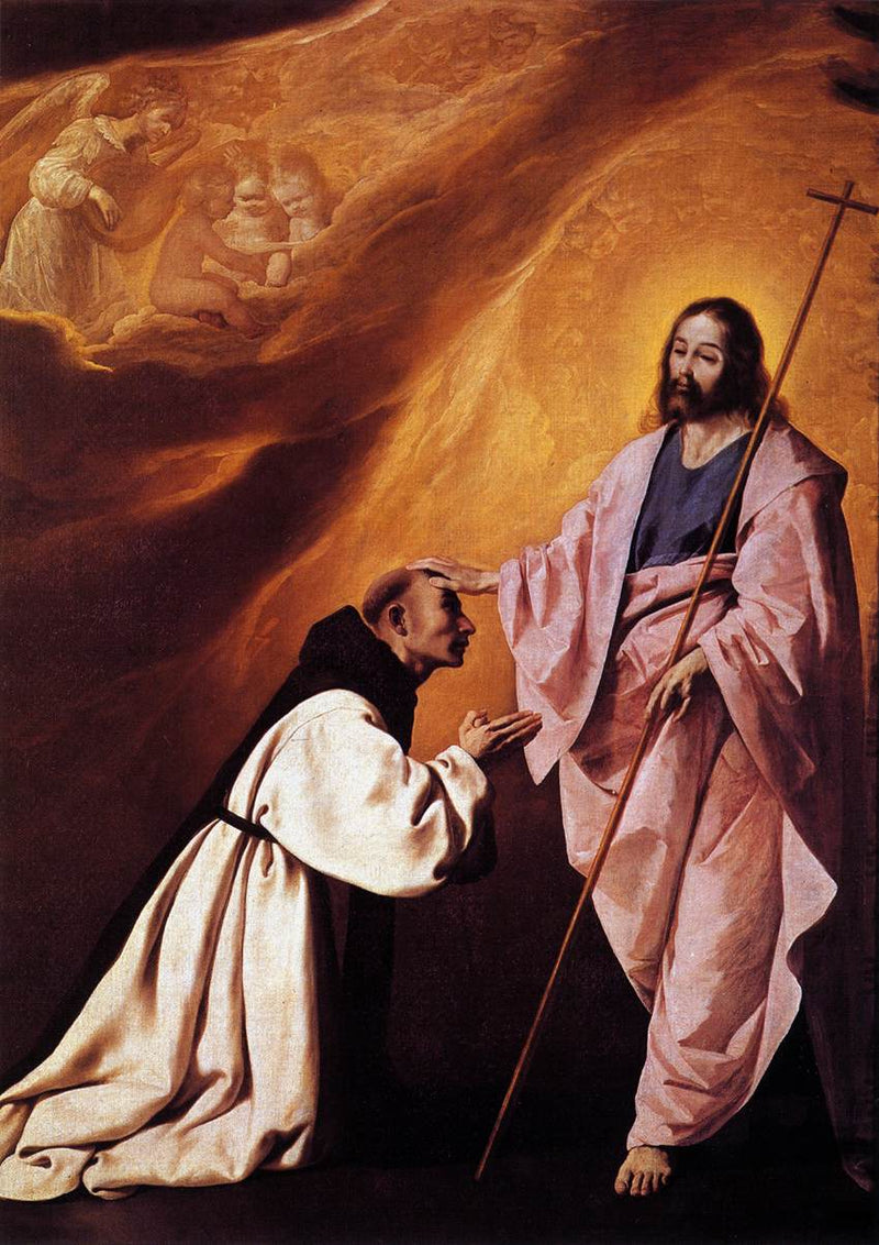 Brother Andrés de Salmeron comforted by Christ - Francisco de Zurbarán