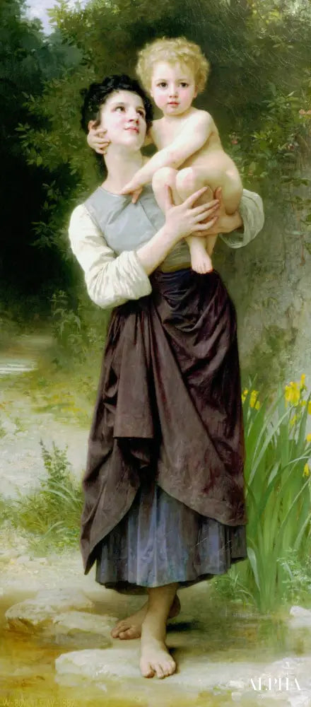 Frère et sœur - William Bouguereau - Reproductions de tableaux et peintures haut de gamme