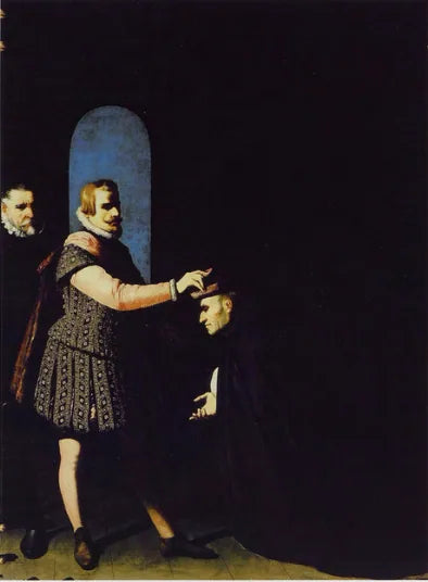 Brother Fernando Yáñez refuses the archbishop of Toledo's miter - Francisco de Zurbarán