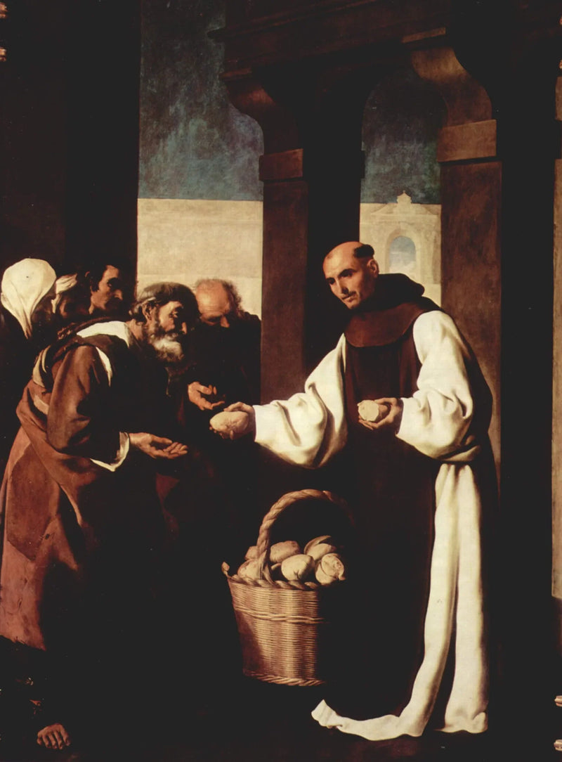 Brother Martín of Vizcaya Giving Alms - Francisco de Zurbarán