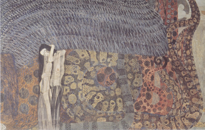 Beethoven Frieze (panel 6, central wall): The Hostile Powers - Gustav Klimt