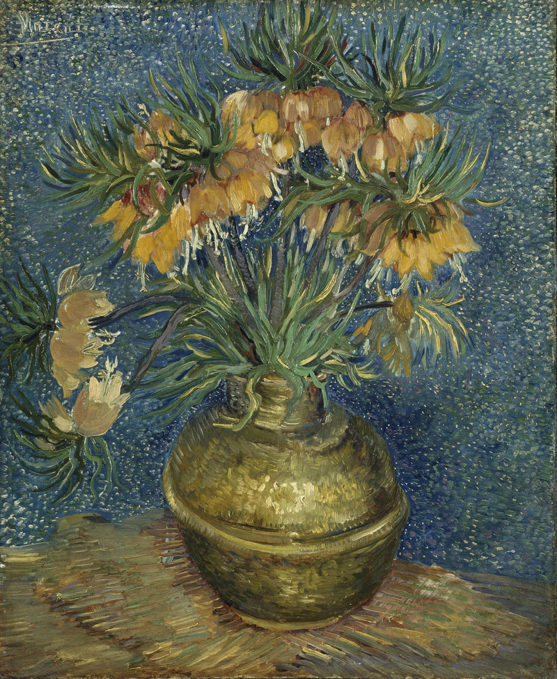 Imperial crown fritillaries in a copper vase - Vincent van Gogh