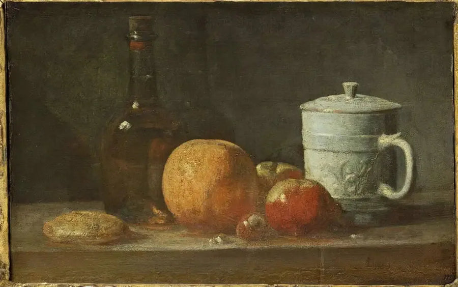 Fruits, Bottle, Pitcher and Mass Pain - Jean Siméon Chardin