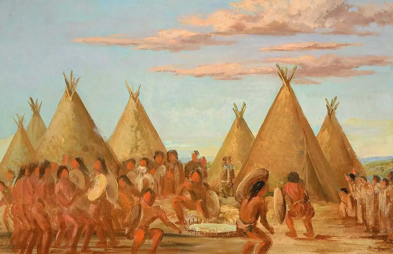 Smoking the Shield - George Catlin