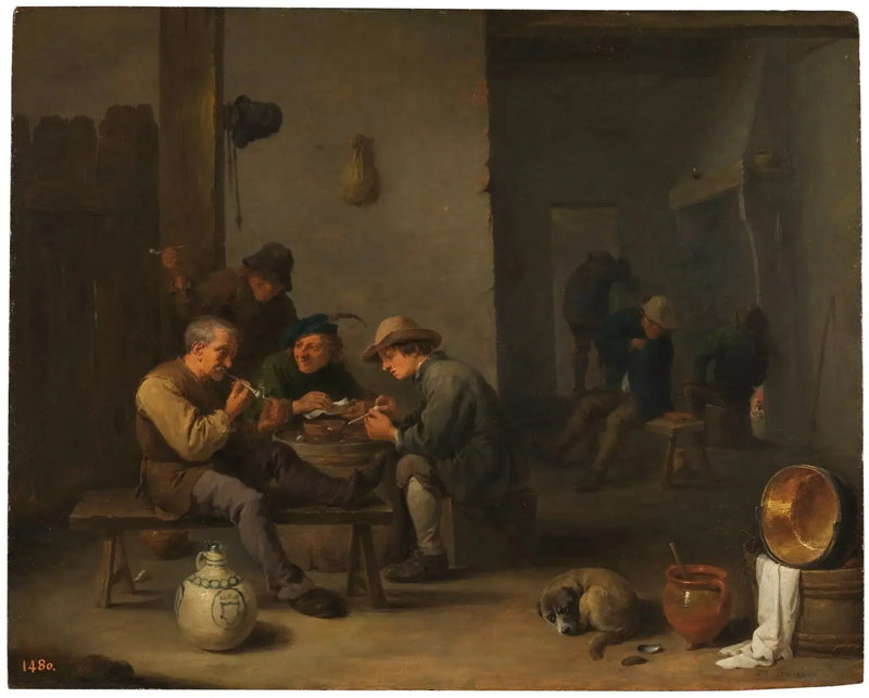 Smokers in a Tavern - David Teniers the Younger