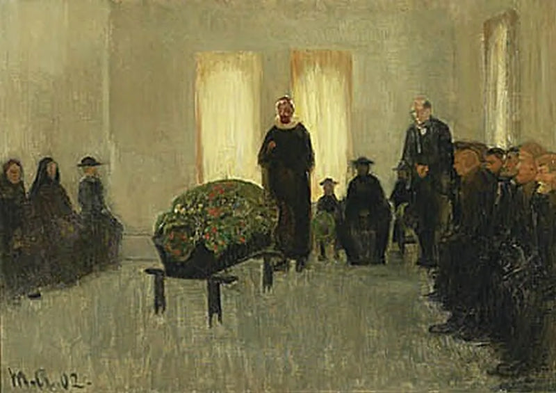 Funeral of a Skagen Fisherman. - Michael Peter Ancher