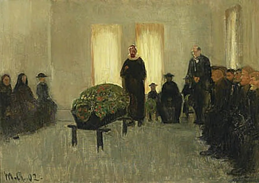 Funeral of a Skagen Fisherman. - Michael Peter Ancher