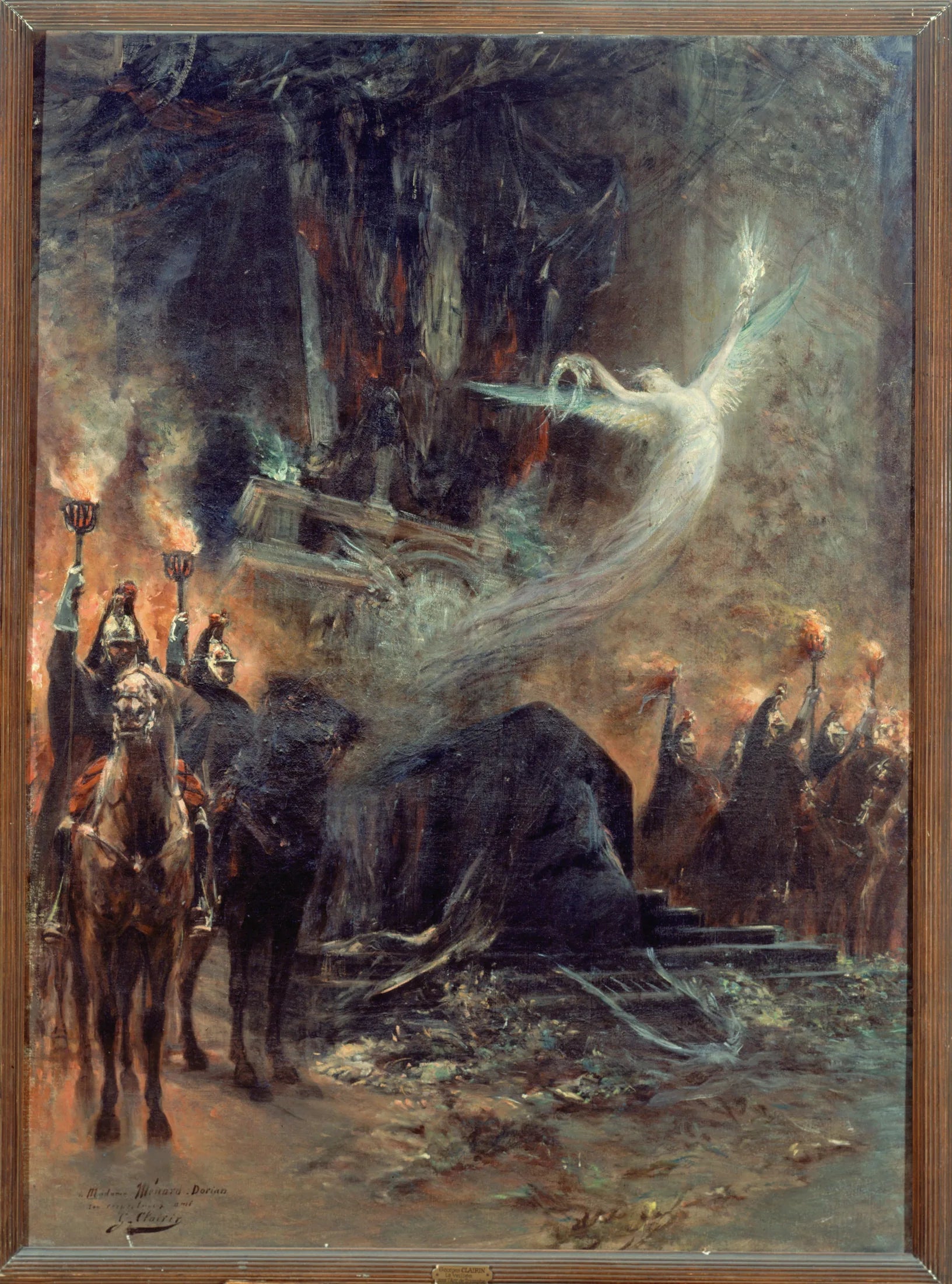 Funérailles de Victor Hugo - la veillée sous l'arc de triomphe - Georges Clairin image 1 reproduction de peinture à l’huile