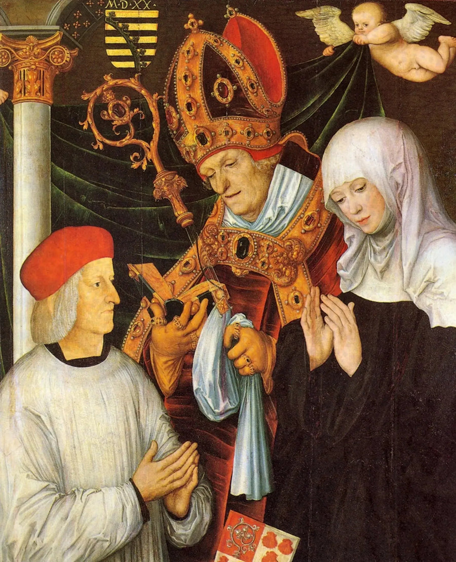 Gabriel d'Eyb, Bishop of Eichstätt, with Saints Wilibald and Walburga - Lucas Cranach the Elder