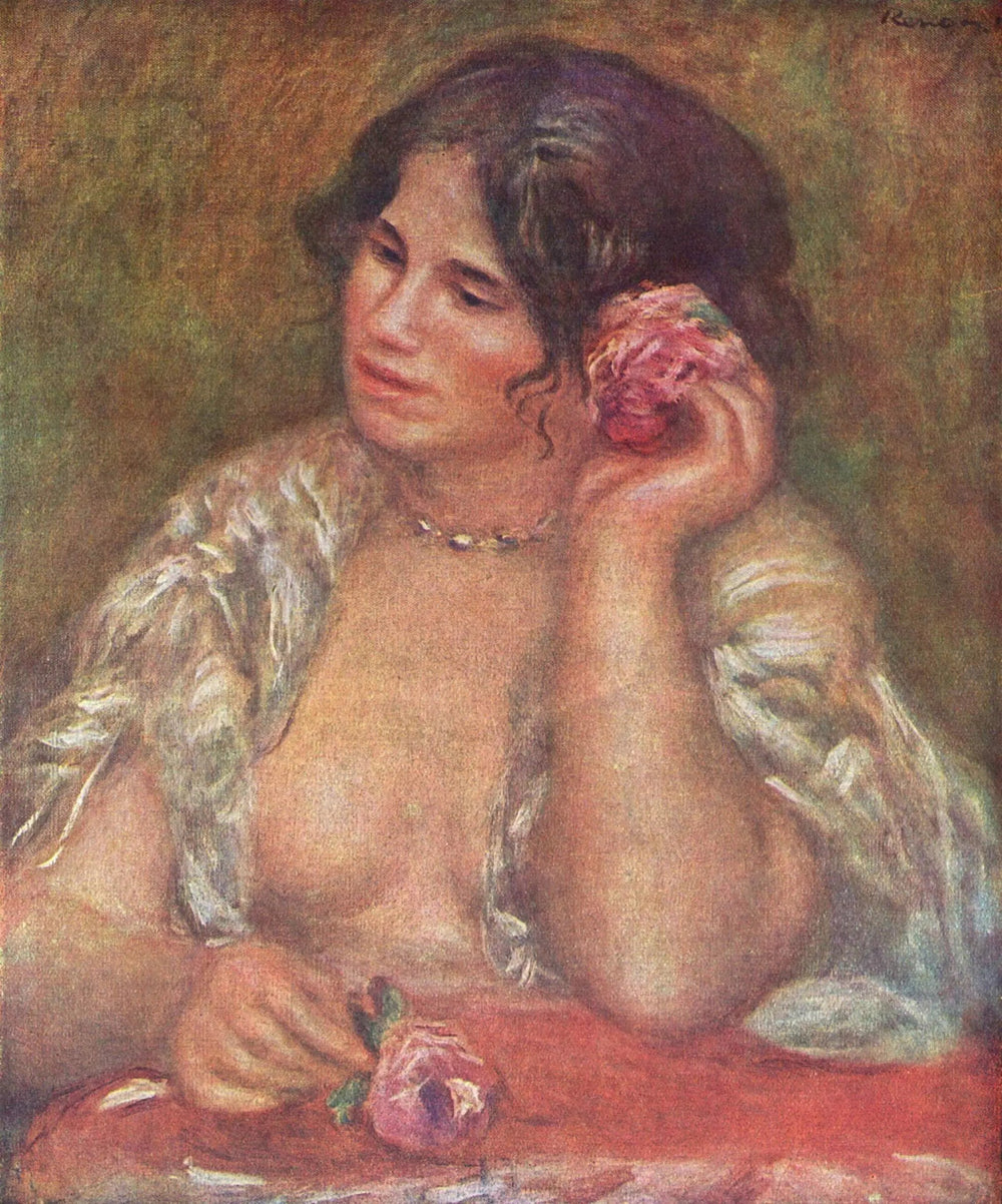 Gabrielle à la rose - Pierre-Auguste Renoir image 1 tableau peint à l’huile sur toile