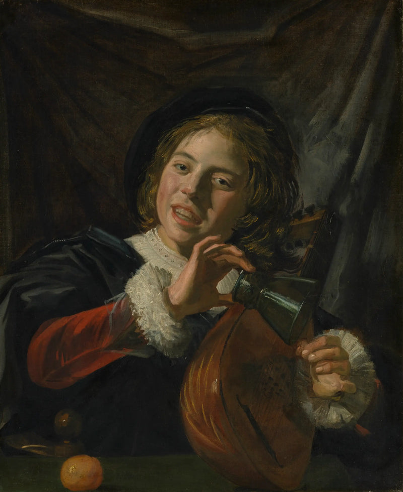 Boy with a Glass and a Lute - Frans Hals
