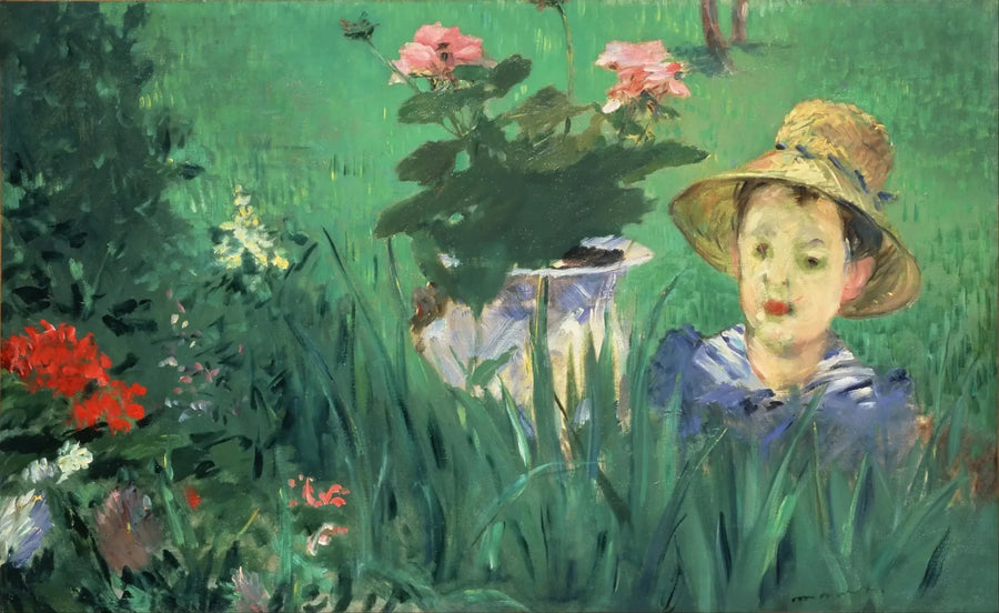 Boy in the Flowers (Jacques Hoschedé) - Édouard Manet