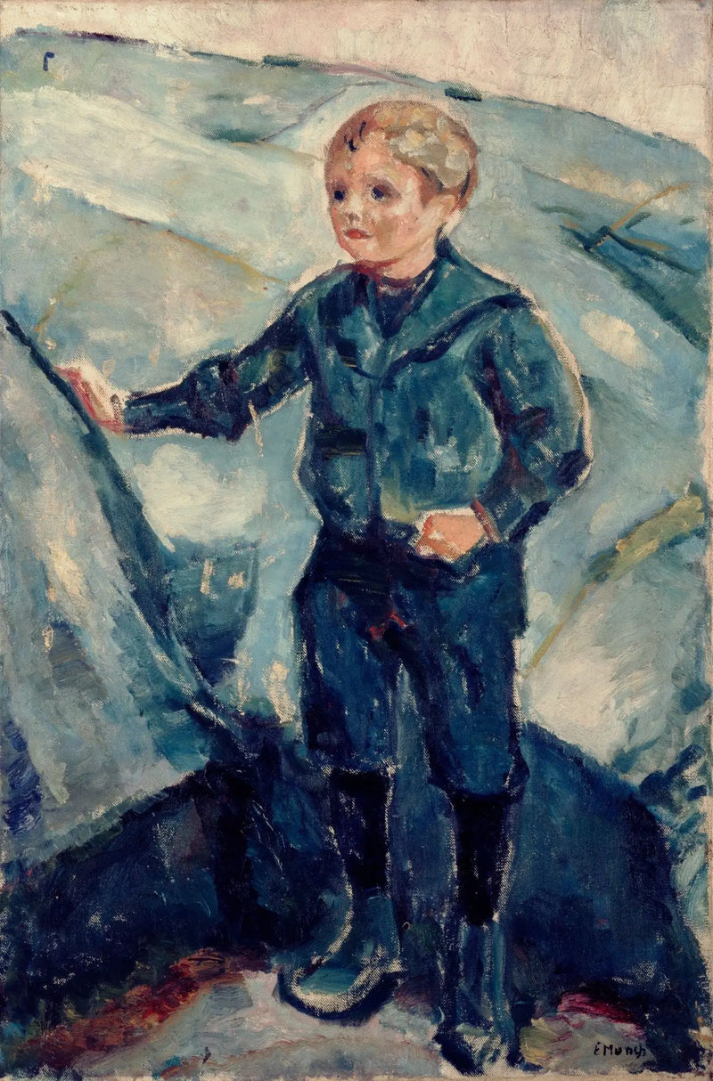 Boy in a Rocky Landscape - Edvard Munch