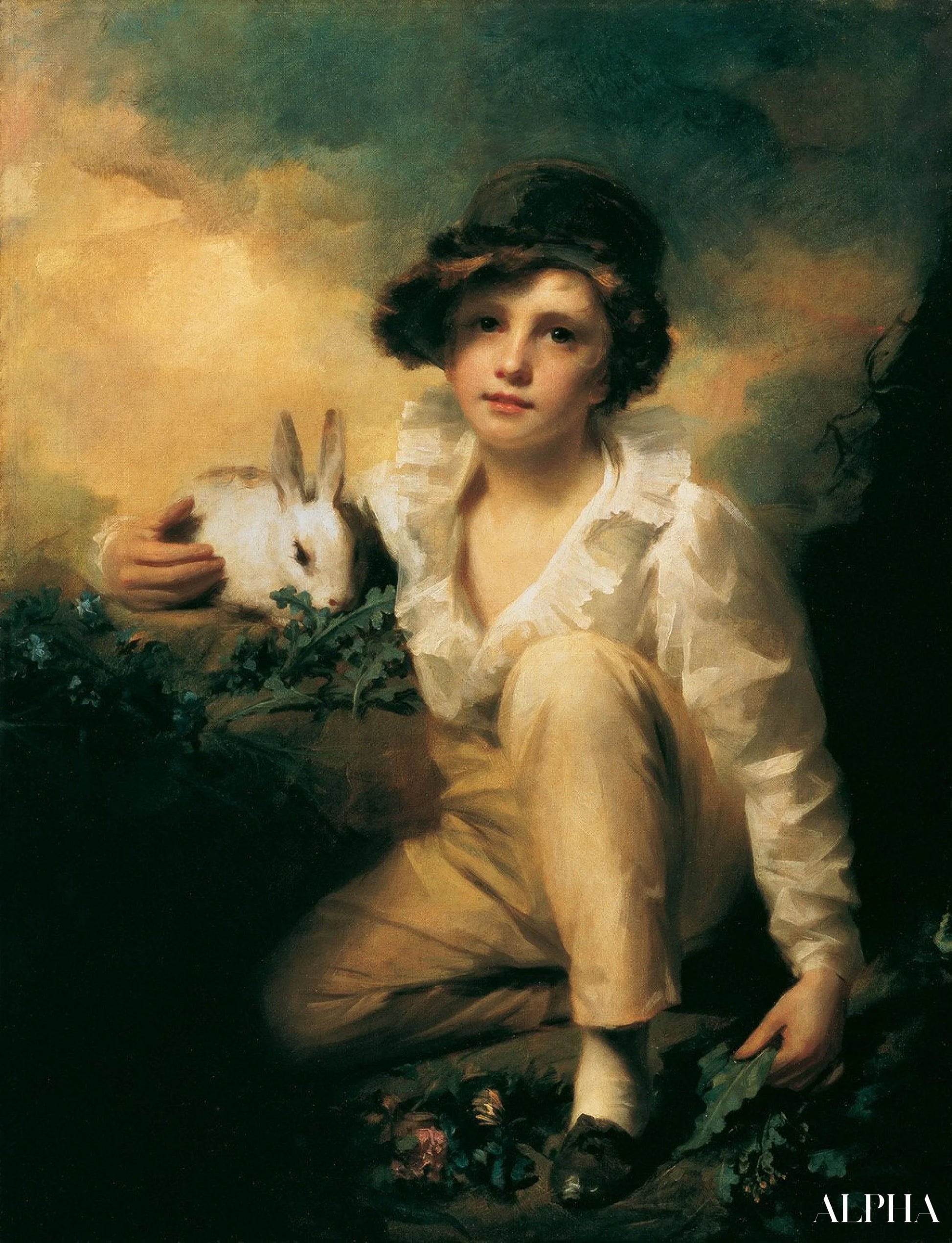 Garçon et Lapin - Sir Henry Raeburn - Reproductions de tableaux et peintures haut de gamme