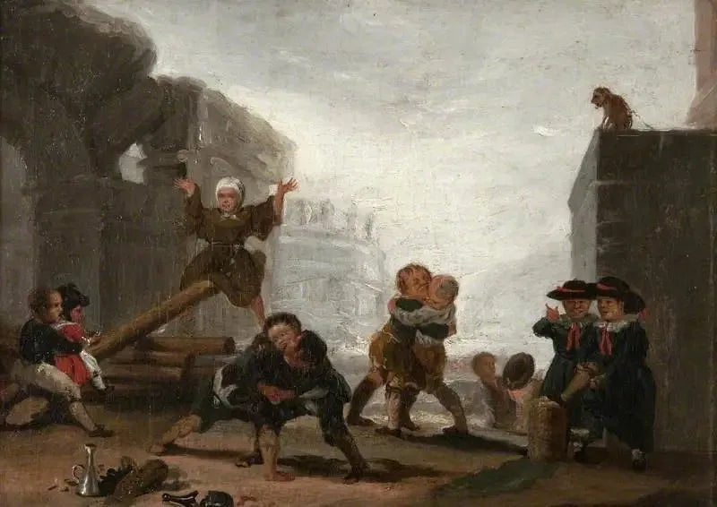 Boys Playing on the Swing - Francisco de Goya