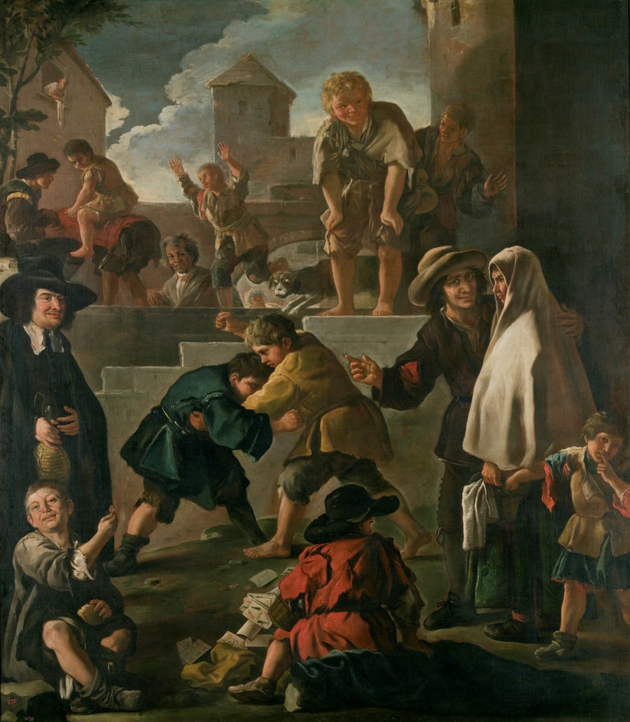 les garçons se battent - Luca Giordano
