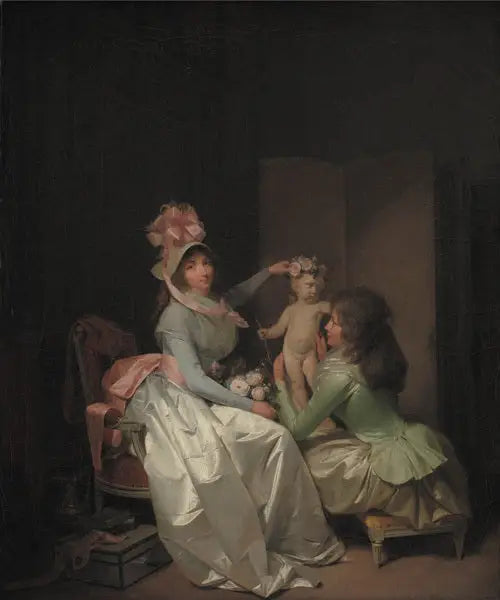 Garnissant la statuette de Cupid - Louis-Léopold Boilly
