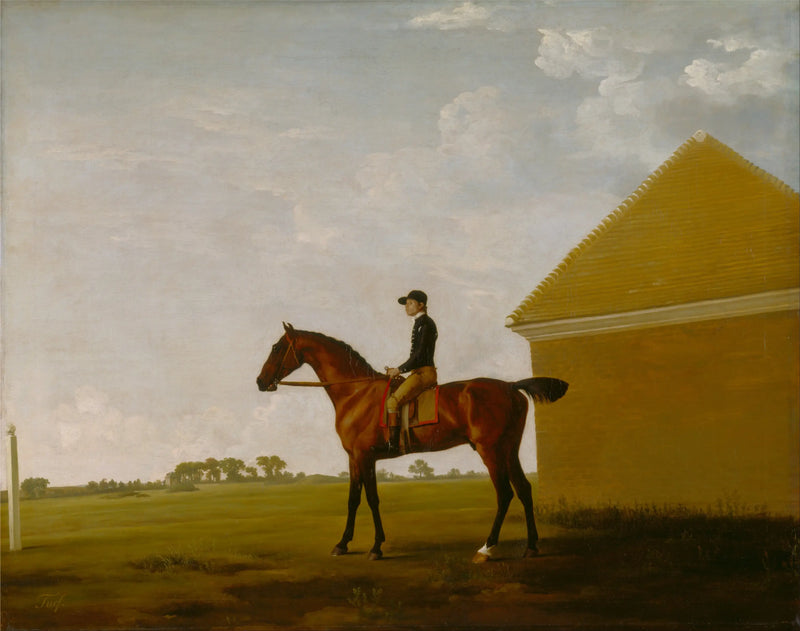 Lawn, with jockey in position, at Newmarket - George Stubbs