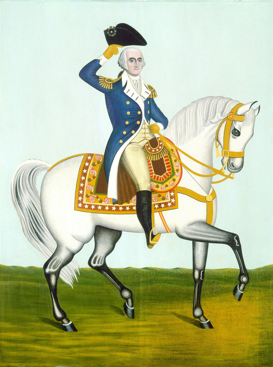 Le général Washington sur un chargeur blanc - American 19th Century
