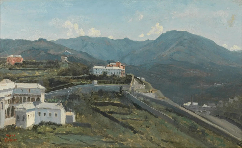Genoa. A piece of the city and the Apennines - Jean-Baptiste Camille Corot