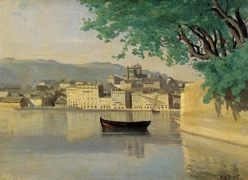 Geneva, view of part of the city - Jean-Baptiste Camille Corot