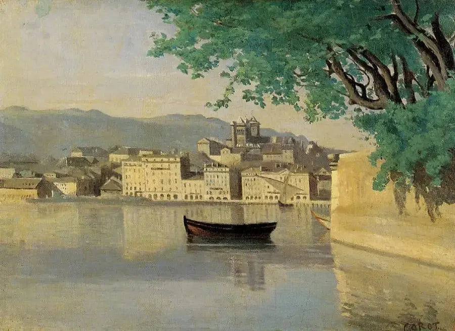 Geneva, view of part of the city - Jean-Baptiste Camille Corot