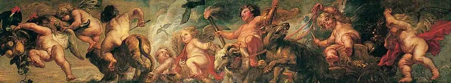 Geniuses playing with animals - Peter Paul Rubens