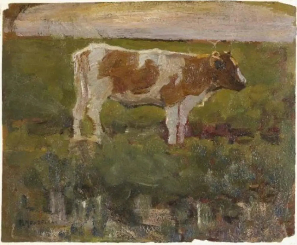 Génisse brune et blanche - Piet Mondrian image 1 reproduction réalisée par Alpha Reproduction