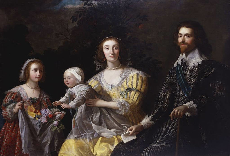 George Villiers, 1er duc de Buckingham (1592-1628) with his family - Gerrit van Honthorst