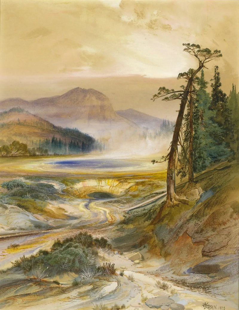Geyser Excelsior, Yellowstone Park - Thomas Moran