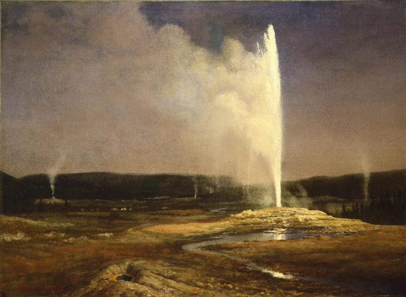 Geysers at Yellowstone - Albert Bierstadt