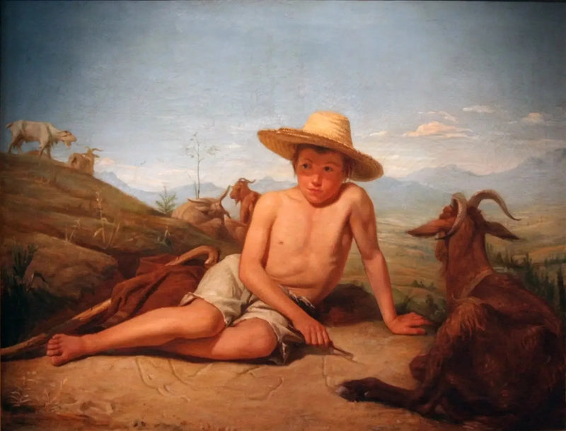 Giotto gardant les chèvres - Leon Bonnat