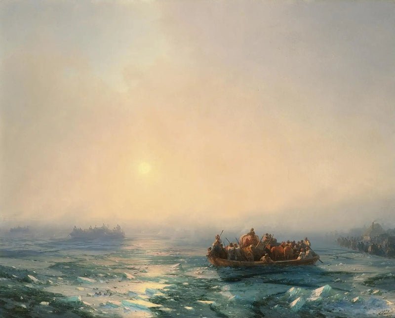 Ice on the Dnieper - Ivan Aivazovsky