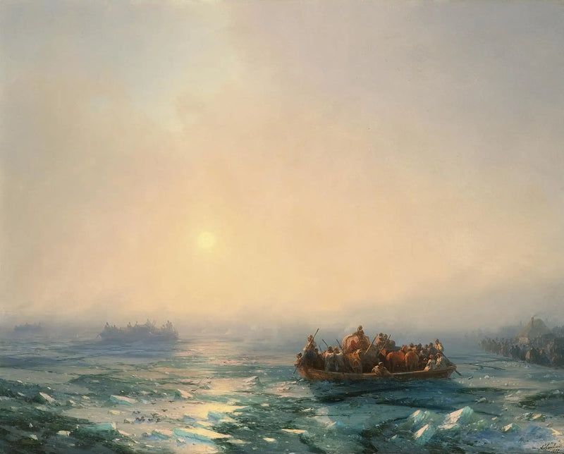 Ice on the Dnieper - Ivan Aivazovsky