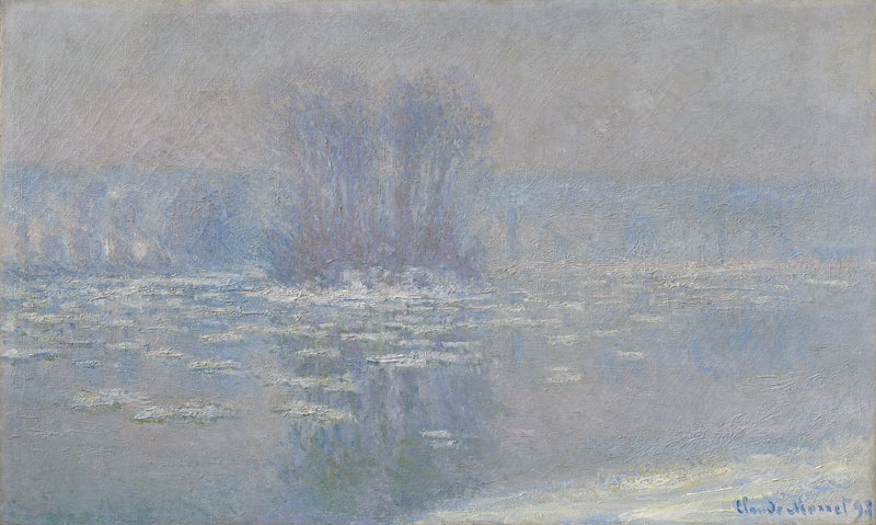 Ice Floes at Bennecourt - Claude Monet