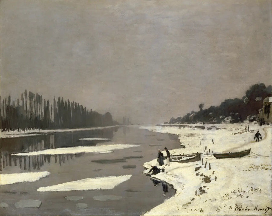 Ice Floes at Bougival - Claude Monet