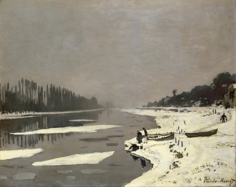 Ice Floes at Bougival - Claude Monet