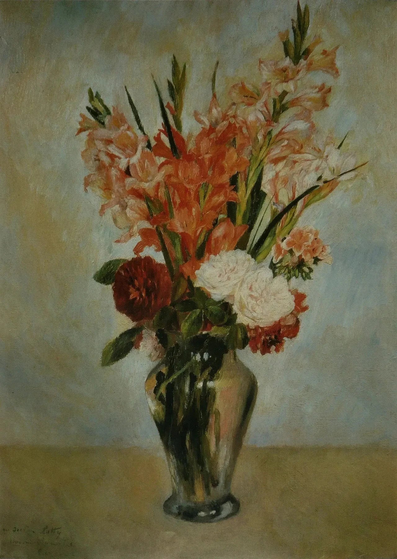 Glaïeuls peints par Renoir vers 1885, musée d’Orsay RF 1973 21