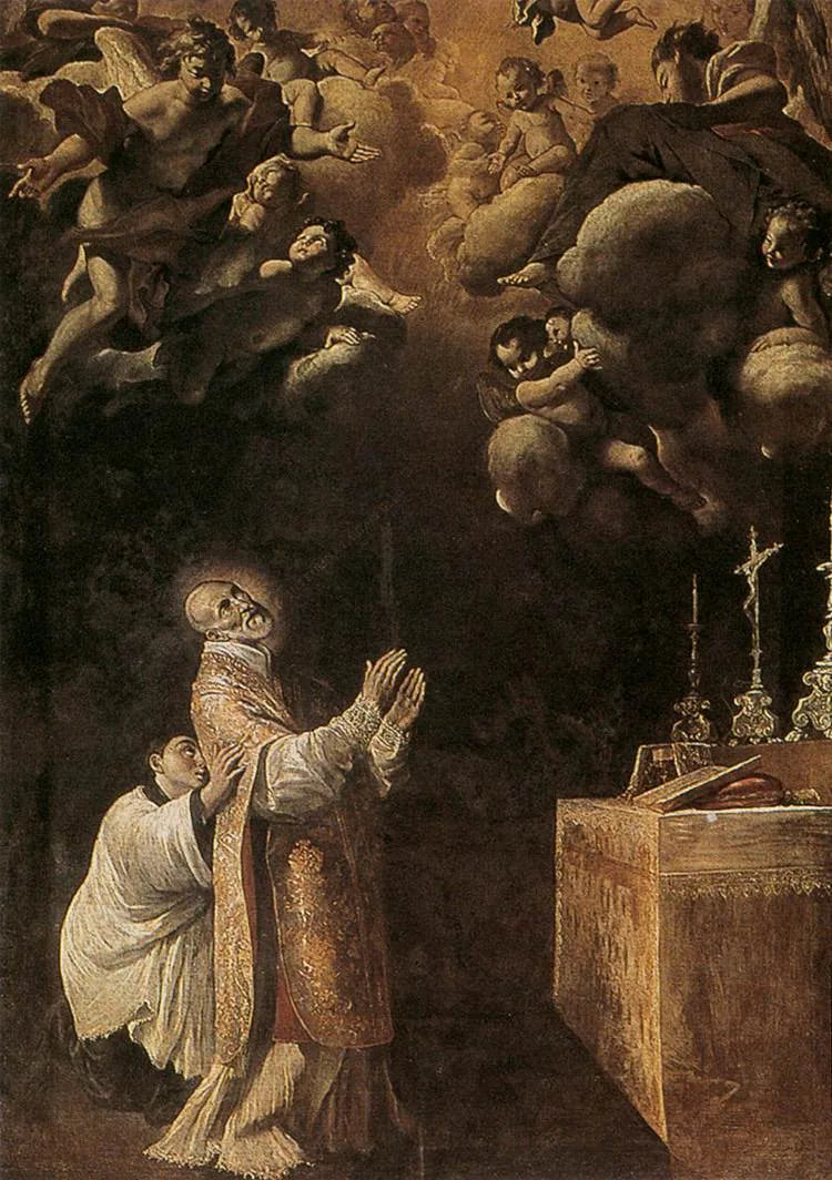 Glory of Saint Andrea Avellino - Giovanni Lanfranco