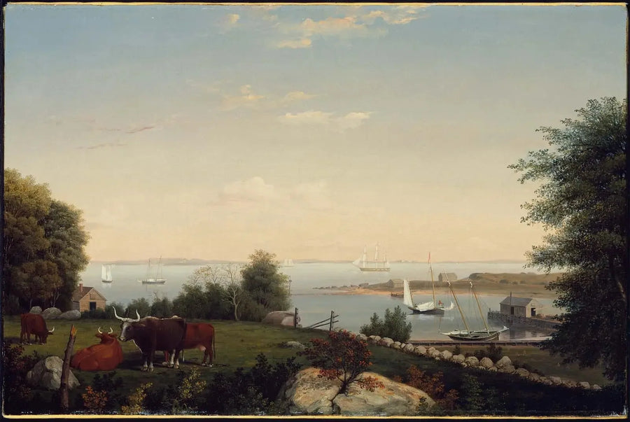 Gloucester from Brookbank - Fitz Henry Lane