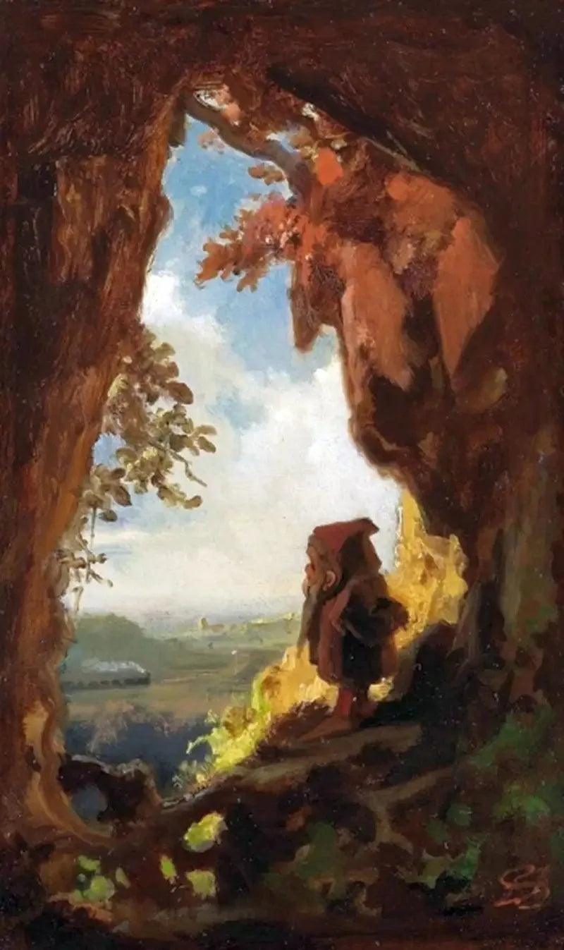 Gnome Watching a Train - Carl Spitzweg