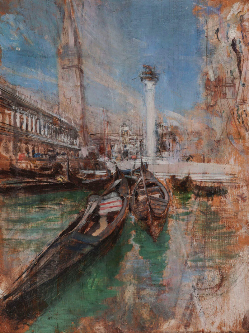 Gondolas devant la place Saint-Marc - Giovanni Boldini