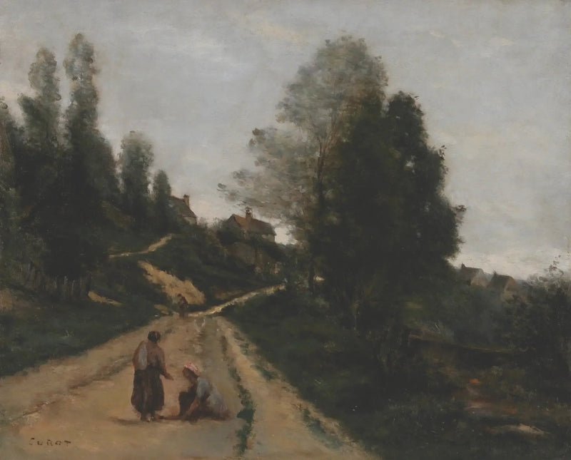 Gouvieux, near Chantilly. Uphill path - Jean-Baptiste Camille Corot